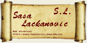 Saša Lackanović vizit kartica